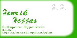 henrik hejjas business card