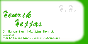 henrik hejjas business card